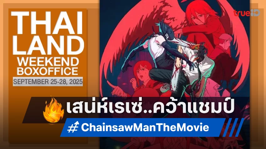 [Thailand Box Office] แม่สาวเรเซ่มาแรง ดัน “Chainsaw The Movie” ขึ้นแชมป์..เหนือพี่ลีโอ