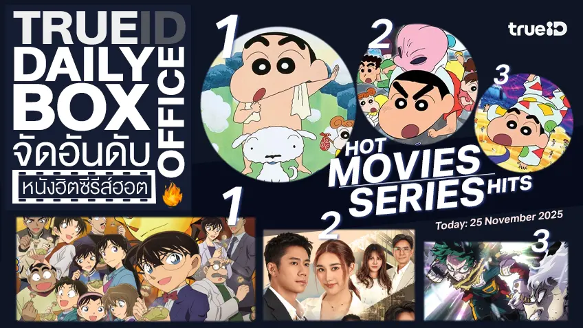 TrueID Daily Boxoffice จัดอันดับหนัง-ซีรีส์ออนไลน์สุดฮิตประจำวัน