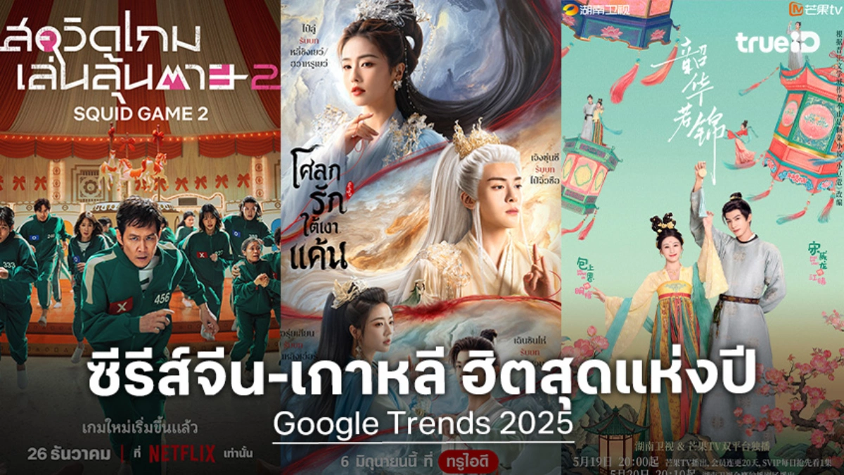 ส่อง 10 ซีรีส์จีน-เกาหลี ที่คนไทยค้นหามากที่สุดบน Google ประจำปี 2025
