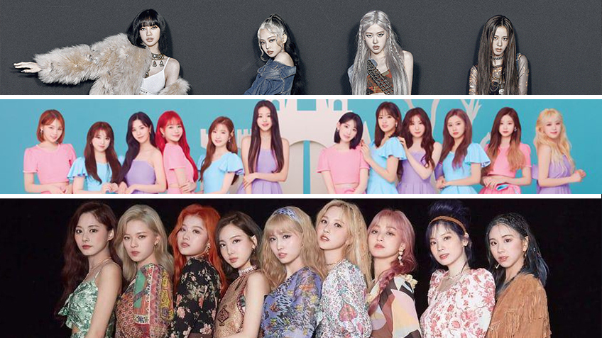 BLACKPINK , IZ*ONE และ TWICE ติด 3 อันดับแรกเกิร์ลกรุ๊ปที่มี