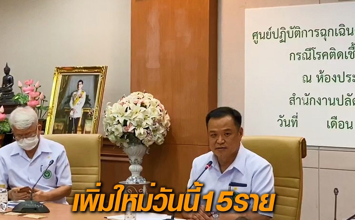 'อนุทิน' เผย ยอดผู้ป่วยโควิด-19 เพิ่มใหม่วันนี้ 15 ราย