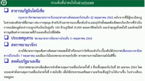 มาตรการต่างประเทศ โควิด