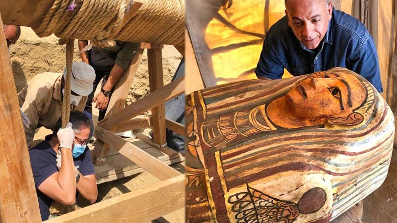 ฮือฮาอียิปต์พบอีก “โลงศพไม้มัมมี” ฝั่งบ่อลึก-เก่าแก่กว่า 2,500 ปี รวมแล้ว 27 โลง!