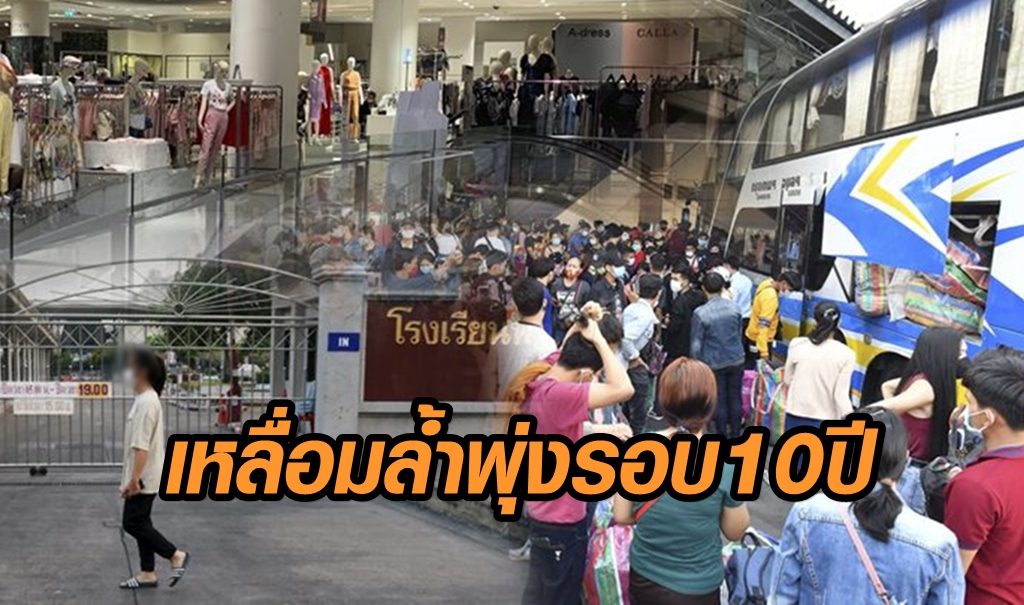 สภาพัฒน์ฯ เผยไทยเหลื่อมล้ำพุ่งรอบ 10 ปี รวยจนห่างกันสูงสุด 20 เท่า หนี้ครัวเรือนต่อจีดีพีเพิ่มทะลุ 80 เปอร์เซ็นต์