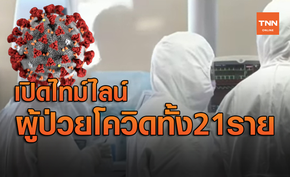 เปิดไทม์ไลน์ ไทยพบผู้ป่วยโควิด-19 รายใหม่ ทั้งหมด 21 ราย