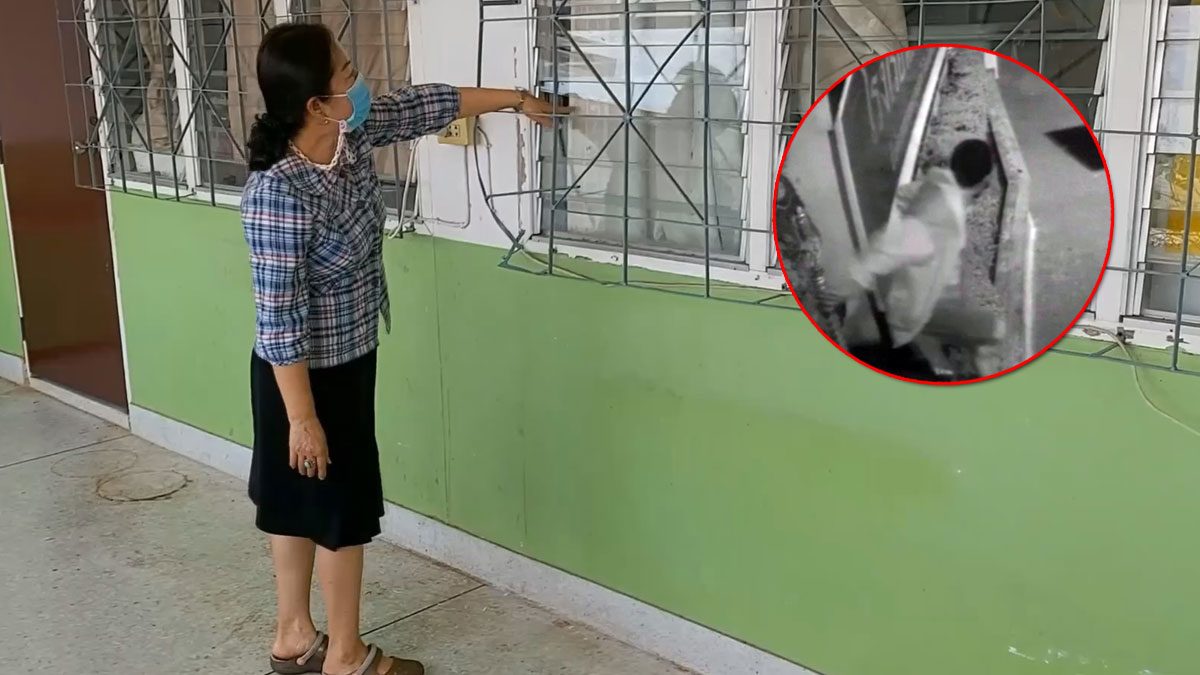 วงจรปิดจับภาพคาหนังคาเขา โจรย่ามใจ บุกงัดห้องพักครู ลักเงินในโต๊ะทำงาน