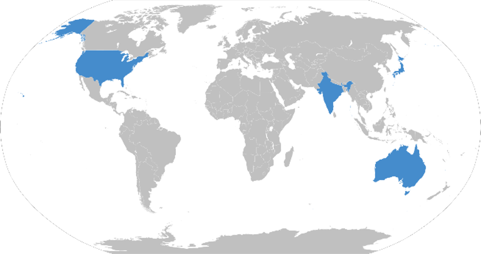 ‘เดอะควอด’พันธมิตรระหว่างสหรัฐอเมริกา ญี่ปุ่น ออสเตรเลียและอินเดียเพื่อต้านจีนโดยเฉพาะ