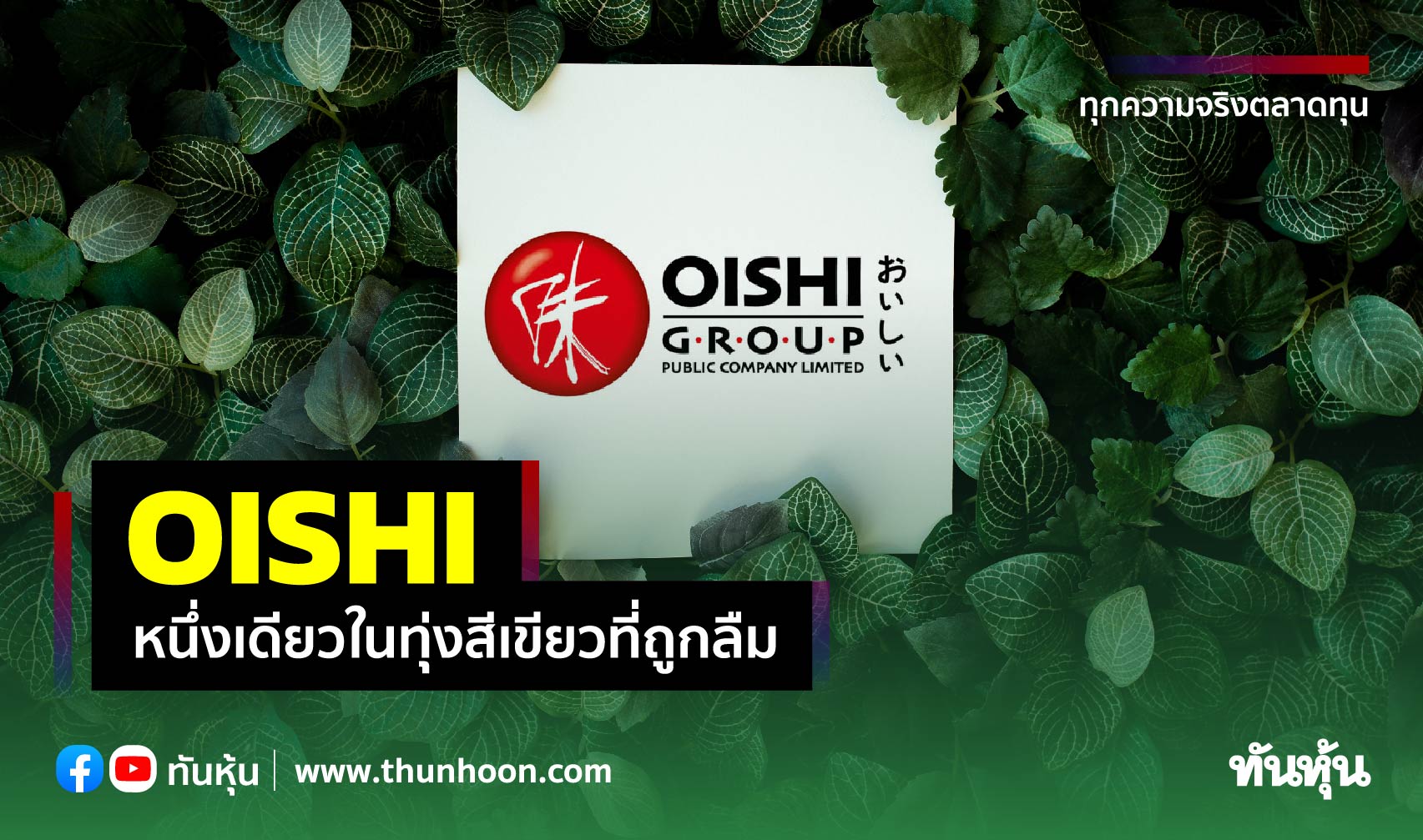 OISHI หนึ่งเดียวในทุ่งสีเขียวที่ถูกลืม