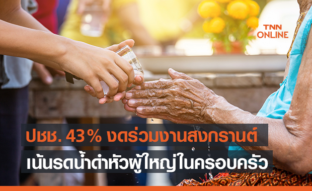 สงกรานต์ 2564 "สวนดุสิตโพล" เผย คนไทย 43% ไม่เข้าร่วมงาน