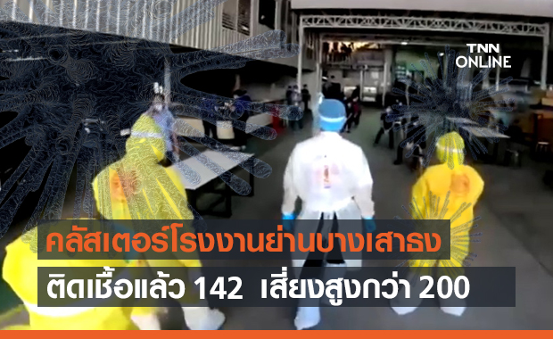 พบคลัสเตอร์ใหม่ โรงงานย่านบางเสาธง ติดเชื้อแล้ว 142 ราย