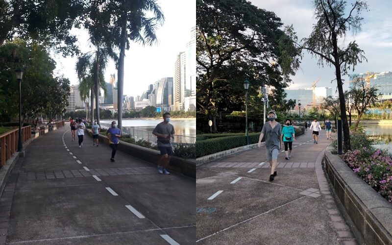 กทม.ขอคนกรุงสวมหน้ากากขณะใช้บริการสวนสาธารณะ อนุโลมนักวิ่งเปิดจมูกได้
