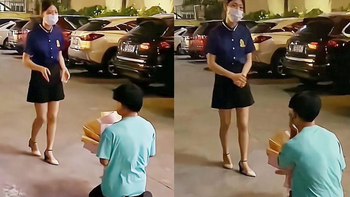 หนุ่มจีนหลงรัก สาวร้านนวดเท้า ยอมคุกเข่าขอแต่งงาน หลังรู้จักกันเพียง 3 วัน