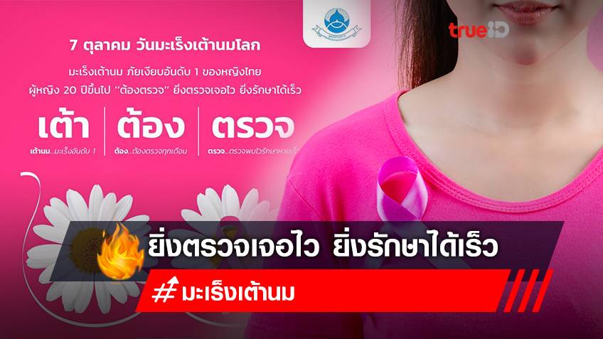 “มะเร็งเต้านม” ภัยเงียบอันดับ 1 ของผู้หญิงไทย ผู้ชายก็มีความเสี่ยงเป็นมะเร็งนี้ได้!
