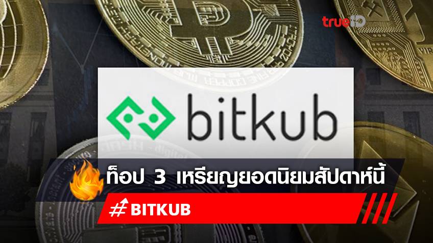 Bitkub เปิดท็อป 3 เหรียญดิจิทัลยอดนิยมสัปดาห์นี้ Bitcoin ยังนำโด่ง
