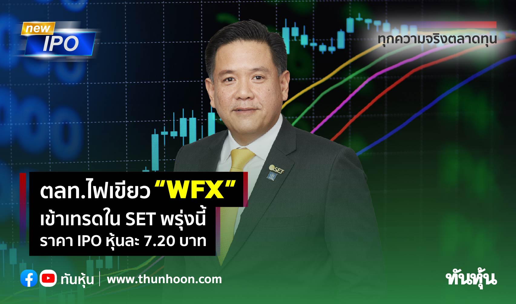 ตลท.ไฟเขียว “WFX” เข้าเทรดใน SET พรุ่งนี้  ราคา IPO หุ้นละ 7.20 บาท
