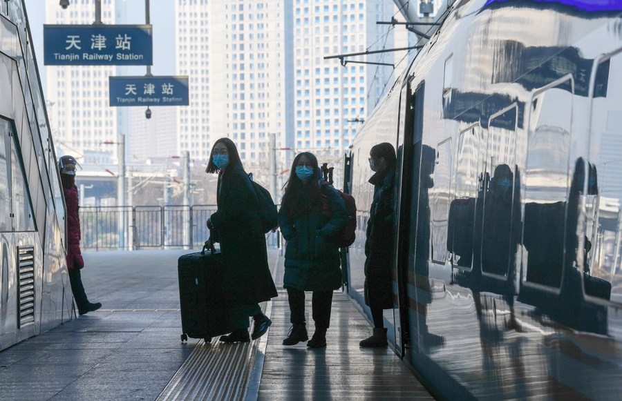 จีนเผยยอดโดยสารรถไฟ ช่วงหยุดปีใหม่ พุ่งแตะ 21.42 ล้านครั้ง