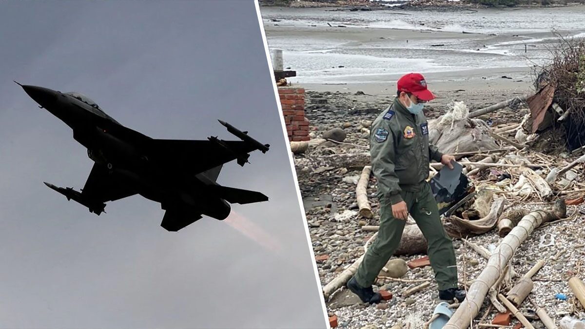 ไต้หวันพบแล้ว "ซาก-ล้อ" F-16V ดิ่งทะเล หลังค้นหาข้ามคืน แต่ยังไม่พบนักบิน