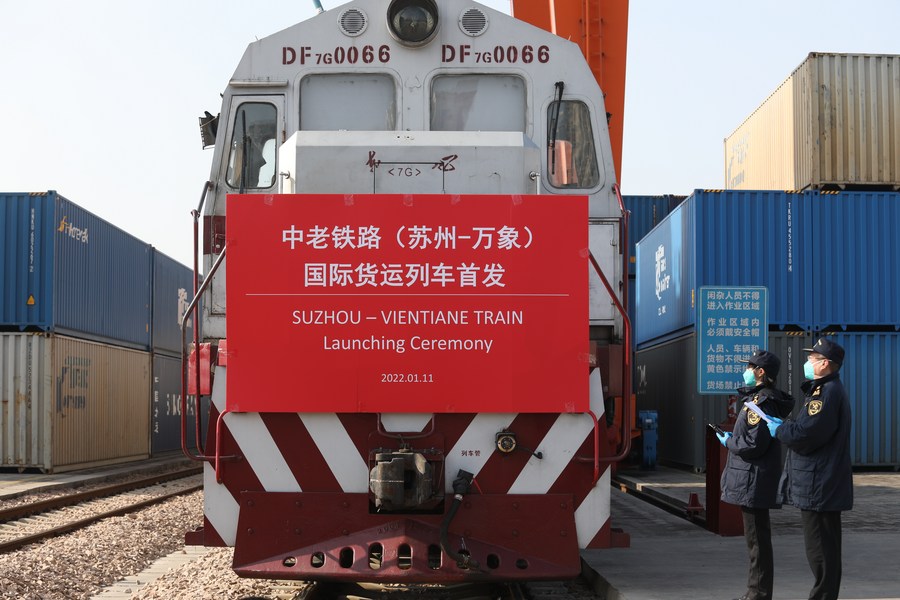 'ซูโจว' เปิดเส้นทางรถไฟสินค้าสู่ 'เวียงจันทน์' เดินทางถึงใน 7 วัน