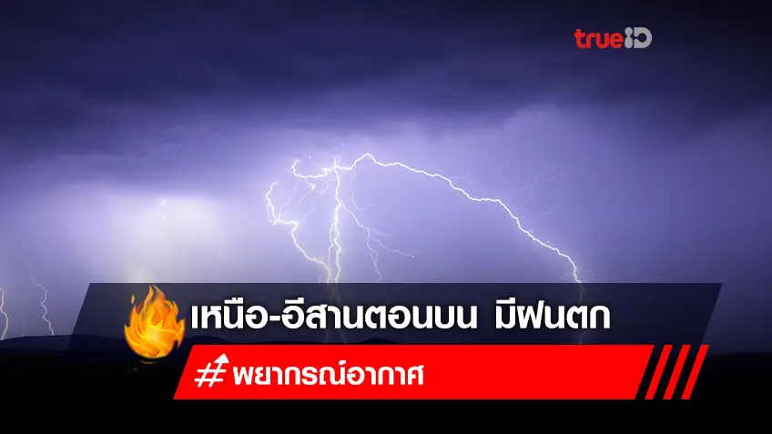 กรมอุตุฯ ประกาศ ฉ.3 เตือนเหนือ-อีสานตอนบน ฝนฟ้าคะนอง-ลมกระโชกแรง 15-18 ม.ค.