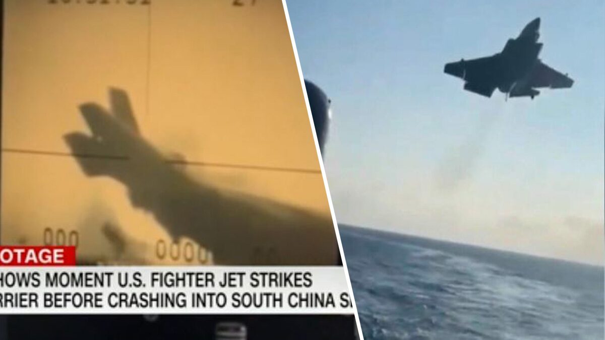 เผยอีกคลิปเอฟ-35ซีตก กระแทกเรือบรรทุกเครื่องบินสหรัฐฯในทะเลจีนใต้