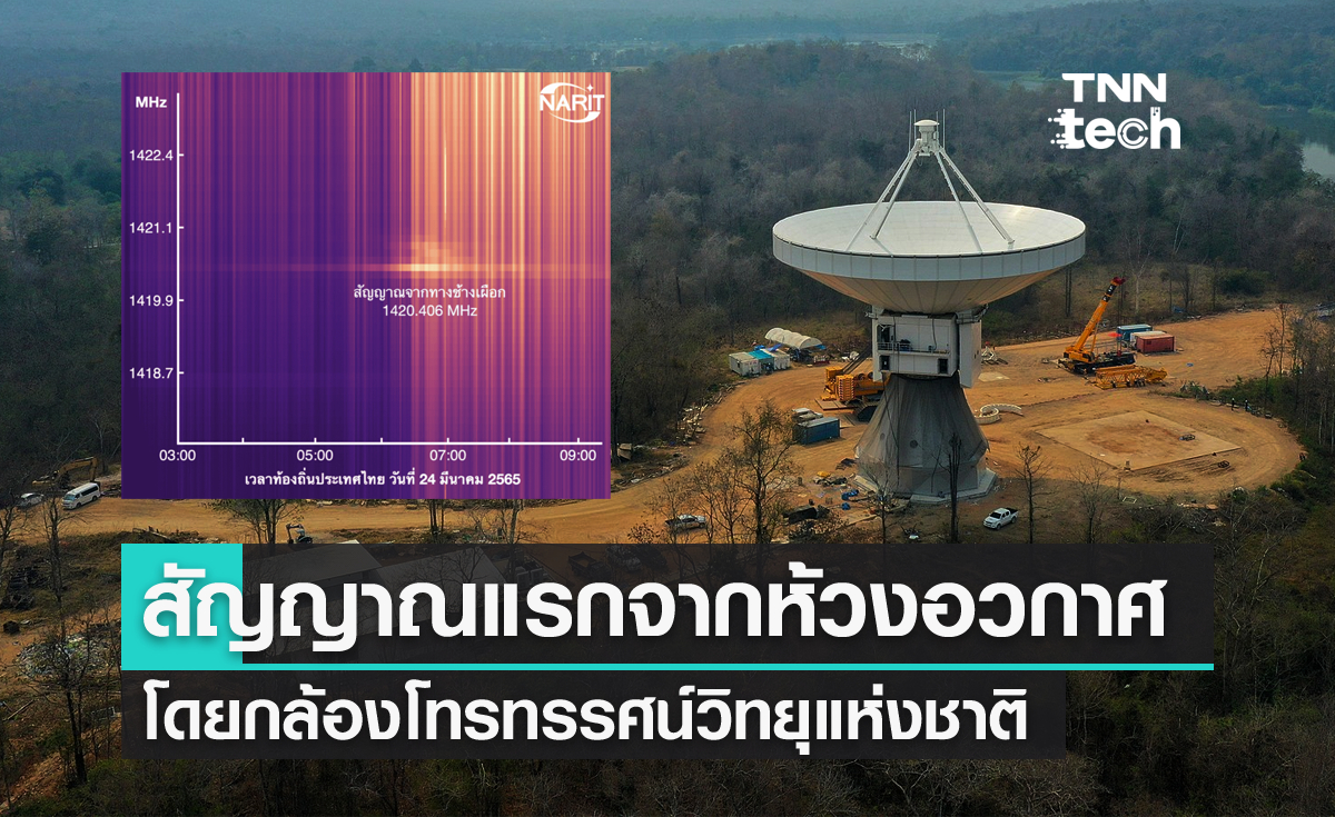 ภาพแรกโดยกล้องโทรทรรศน์วิทยุแห่งชาติ กล้องโทรทรรศน์น้องใหม่ของประเทศไทย