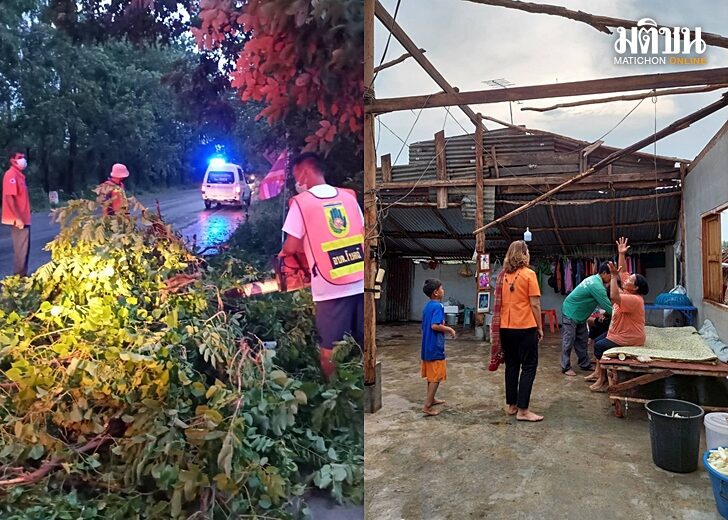 ปภ.รายงานเกิดวาตภัย 16 จังหวัดทั่วไทย บ้านเสียหาย 415 หลัง เจ็บ 1 ราย เร่งช่วยเหลือ