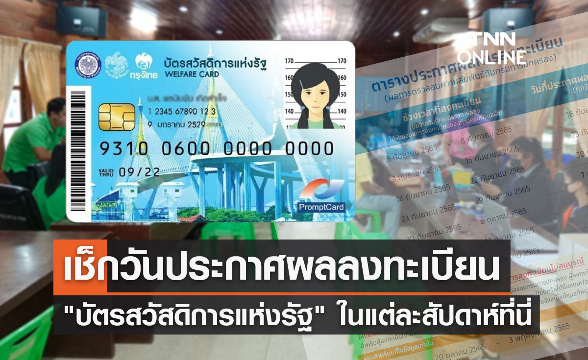 "ลงทะเบียนบัตรสวัสดิการแห่งรัฐ" เช็กวันประกาศผลทั้งหมด ในแต่ละสัปดาห์ได้ที่นี่!