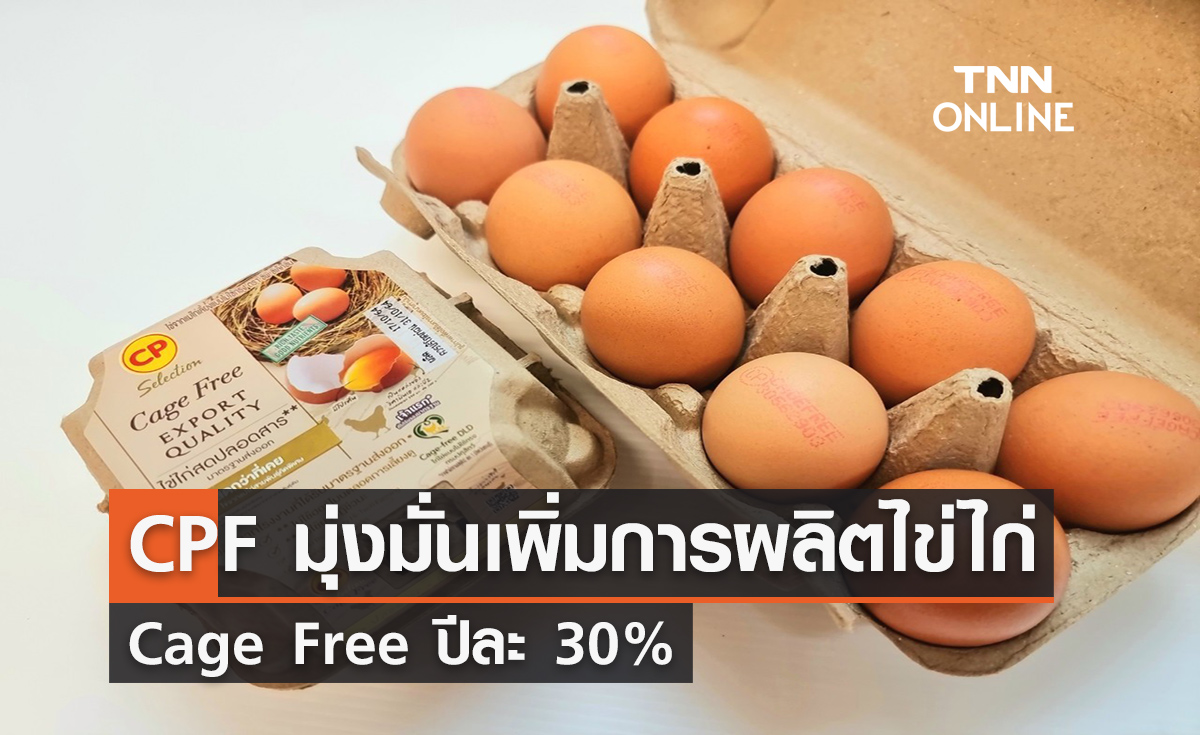 CPF มุ่งมั่นเพิ่มการผลิตไข่ไก่ Cage Free ปีละ 30%