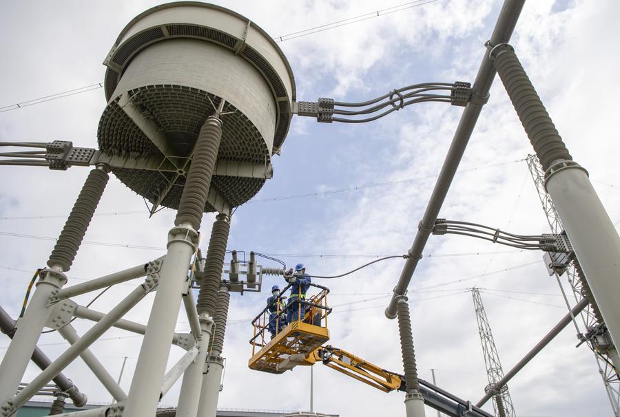 อันฮุยลุยตรวจสอบ-บำรุง 'สถานีสับเปลี่ยนกระแสไฟฟ้า' กำลังส่งสูงสุดในโลก