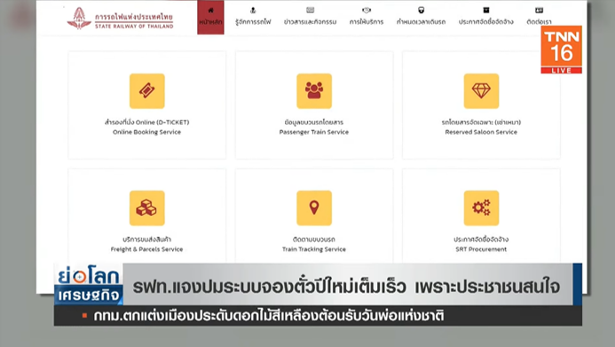 การรถไฟ แจงแล้ว! ปมระบบจองตั๋วปีใหม่เต็มเร็ว