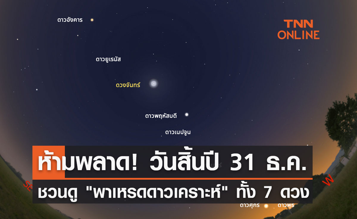 ชวนดู "พาเหรดดาวเคราะห์" 7 ดวง ในวันสิ้นปี 31 ธ.ค.นี้