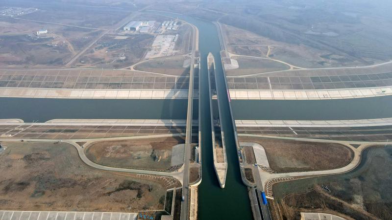 จีนเริ่มทดลองโครงการ 'ผันน้ำ' ใหญ่ยักษ์ หลังลุยสร้างนาน 6 ปี