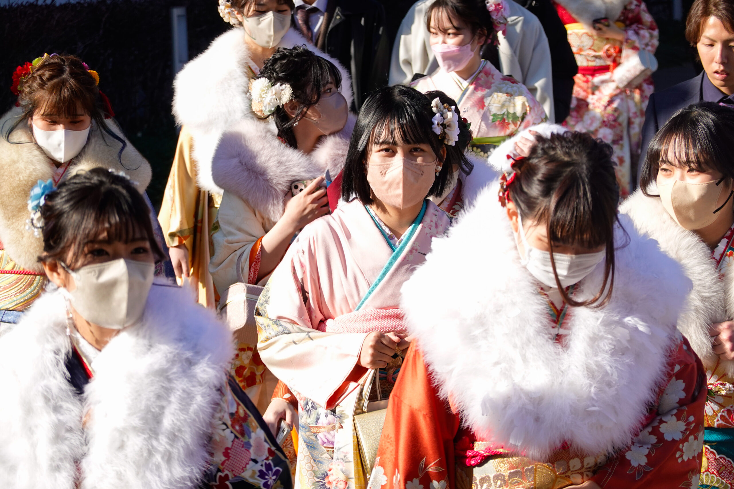 สาวญี่ปุ่นสวมกิโมโนฉลอง 'วันบรรลุนิติภาวะ'
