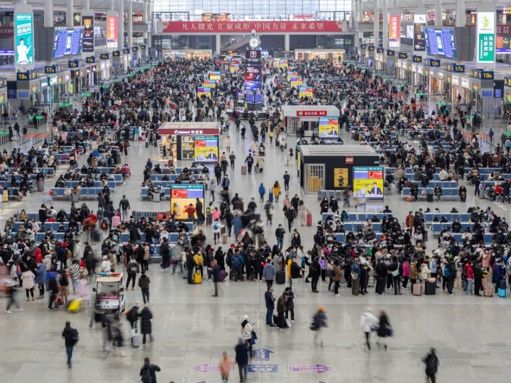 จีนเผย 'ยอดโดยสารรถไฟ' ช่วงหยุดตรุษจีน ทะลุ 1 ล้านครั้ง