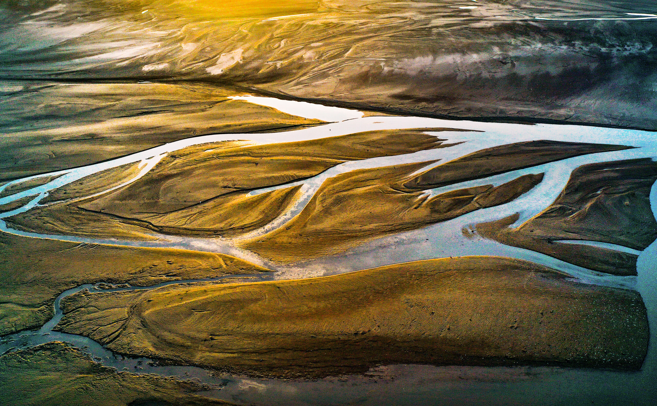 ลวดลาย-ก้อนน้ำแข็ง เหนือ 'แม่น้ำเหลือง' ในส่านซี