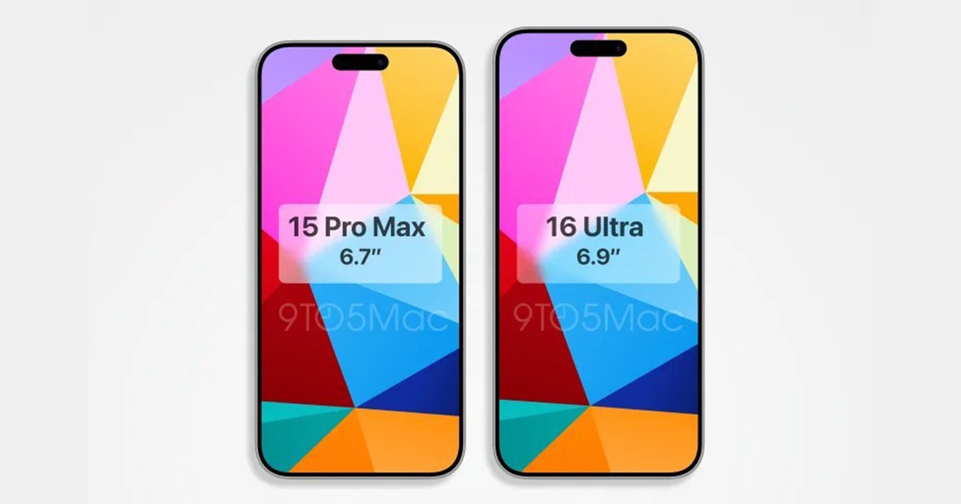 ภาพเรนเดอร์ iPhone 16 Ultra คู่กับ iPhone 15 Pro Max: เผยหน้าจอใหญ่ขึ้นชัดเจน