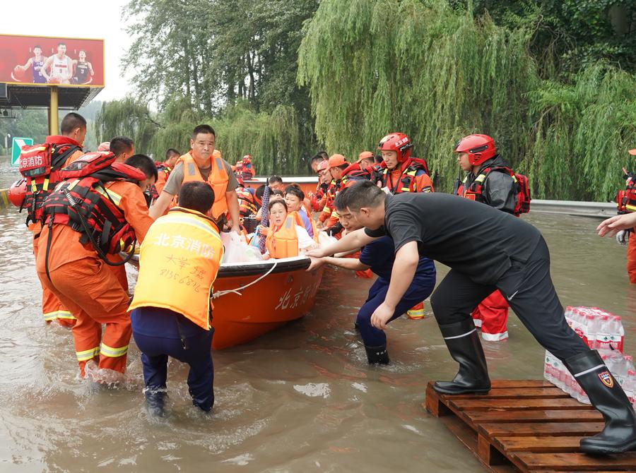 ปักกิ่งอพยพประชาชนหนีฝน-น้ำท่วมในเขตฝางซาน