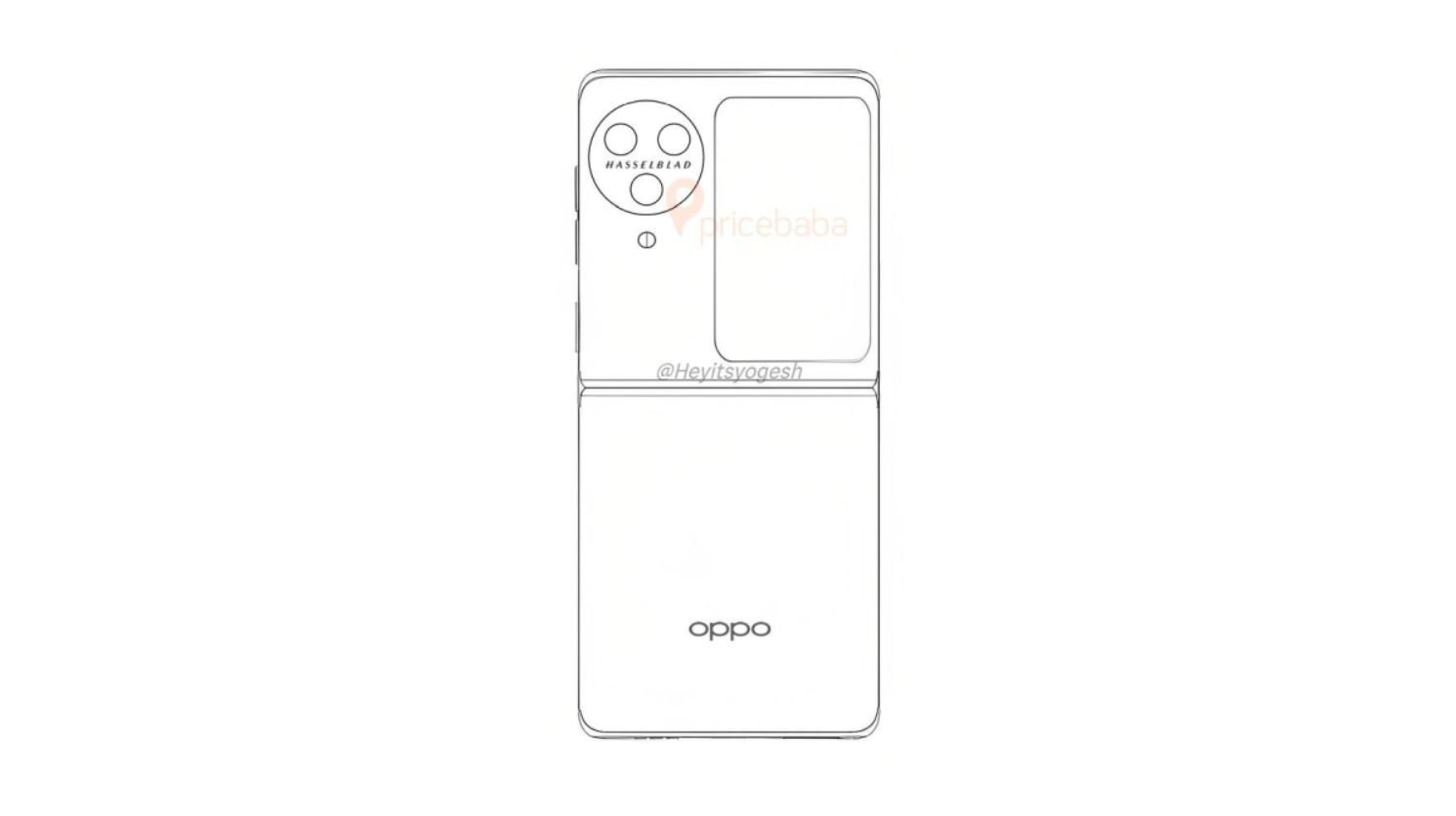 หลุดภาพดีไซน์ของ oppo Find N3 Flip มีกล้องเพิ่มขึ้นอีก 1 ตัว แต่แลกมาด้วยจอนอกที่เล็กลง