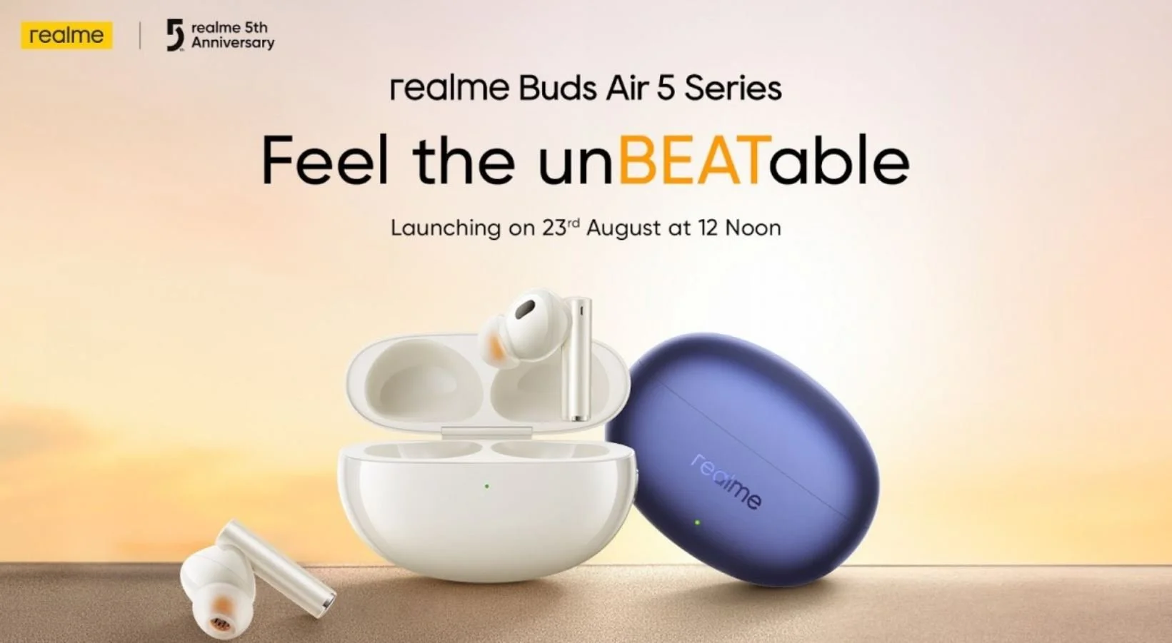 Realme Buds Air 5 series จะเปิดนอกประเทศจีนในวันที่ 23 สิงหาคมนี้!