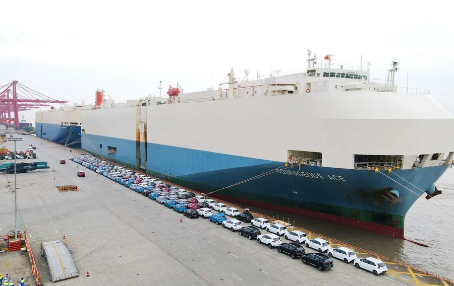 ท่าเรือใน 'เซี่ยงไฮ้' ส่งออกยานยนต์ เจ็ดเดือนแรก ทะลุ 1 ล้านคัน