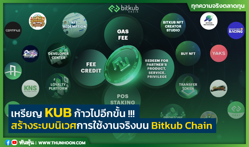 เหรียญ KUB ก้าวไปอีกขั้น !!! สร้างระบบนิเวศการใช้งานจริงบน Bitkub Chain