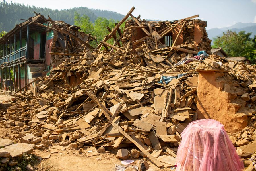 บ้านเรือนพังเสียหาย หลัง 'แผ่นดินไหว' ในเนปาล