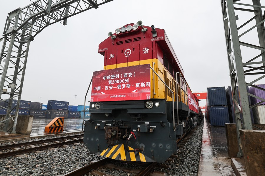 ซีอัน เดินรถไฟสินค้าจีน-ยุโรป กว่า 5 พันเที่ยวในปี 2023