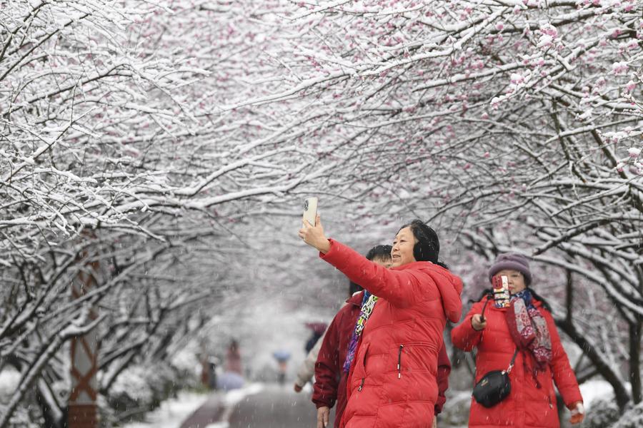 หลายพื้นที่ทั่วจีนต้อนรับ 'หิมะ' ห่มคลุมขาวโพลน