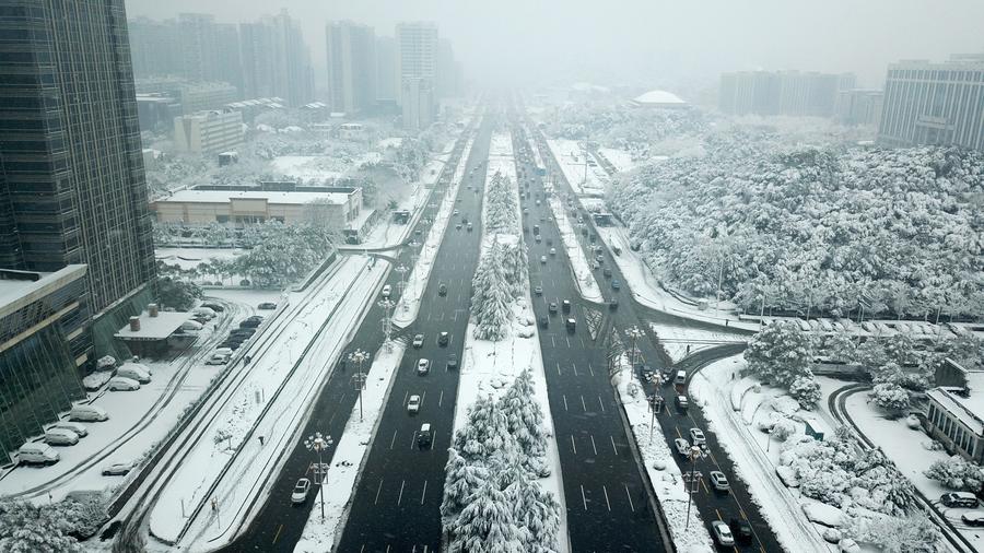 ทิวทัศน์ 'ฉางซา' ห่มหิมะระลอกแรกของปี 2024