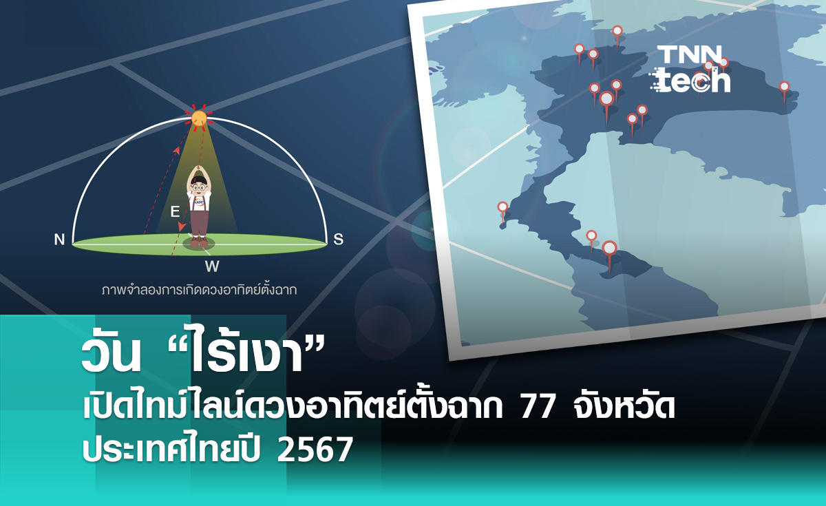 เปิดไทม์ไลน์ "ดวงอาทิตย์ตั้งฉาก 77 จังหวัด" ของไทยปี 2567
