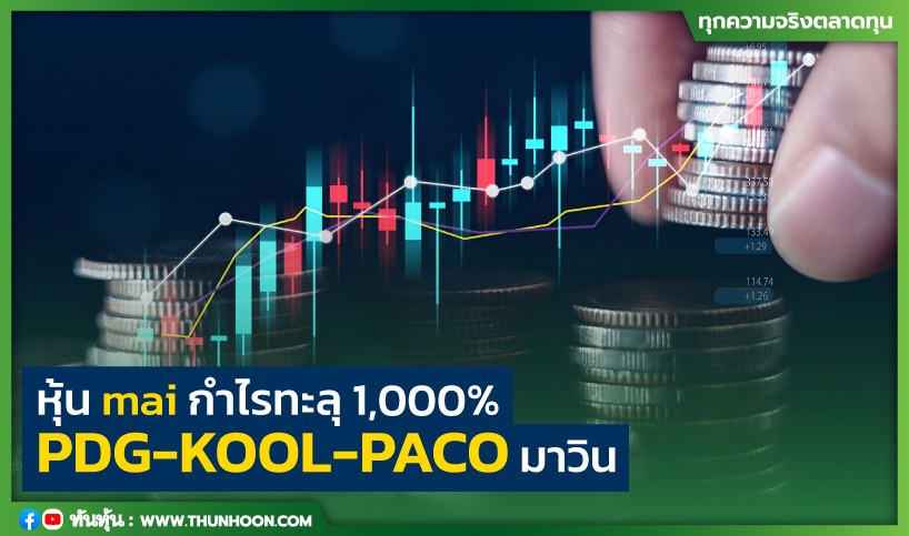 หุ้น mai กำไรทะลุ 1,000% PDG-KOOL-PACO มาวิน