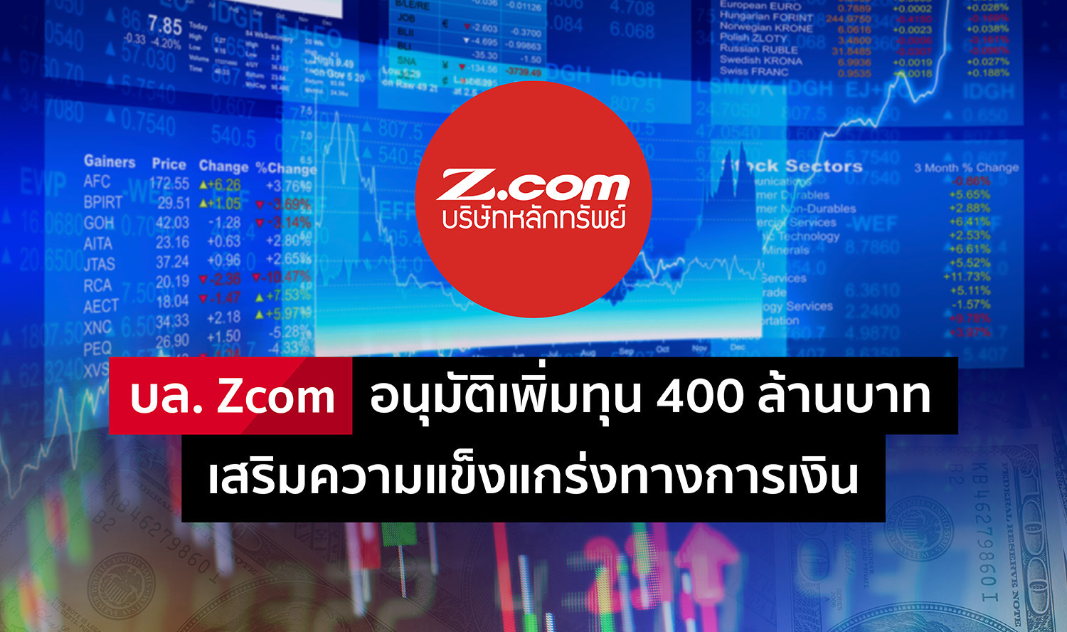 บล. Zcom อนุมัติเพิ่มทุน 400 ล้านบาท เสริมความแข็งแกร่งทางการเงิน
