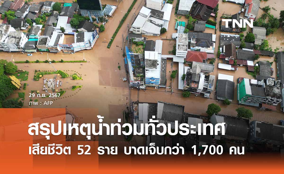 สธ. สรุป “น้ำท่วมทั่วไทย” เสียชีวิต 52 คน บาดเจ็บกว่า 1,700 ราย