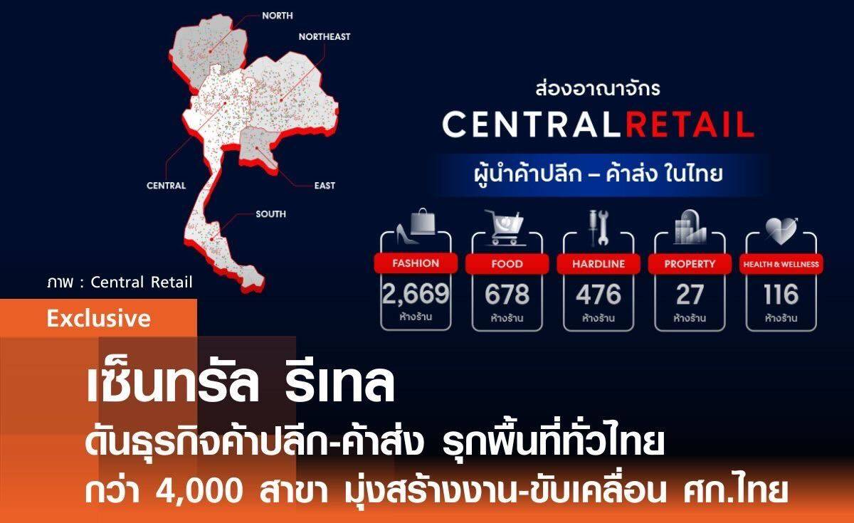 เซ็นทรัล รีเทล ผงาดค้าปลีก-ค้าส่ง 4,000 สาขา ขับเคลื่อนเศรษฐกิจไทย